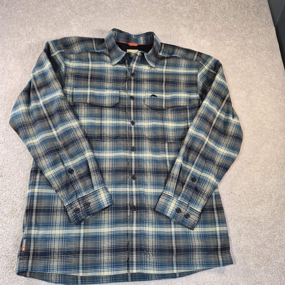 Simms Mens ColdWeather Atlantis Steel Plaid Waffle Lined Jacket Medium Fishing